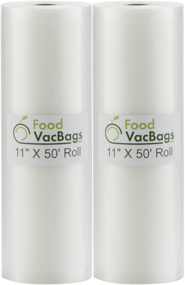 FoodVacBags Healthy Portions Vacuum Sealer Bag Rolls, 2-Pack