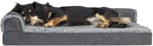 Furhaven Pet L-Shaped Chaise Couch Dog Bed
