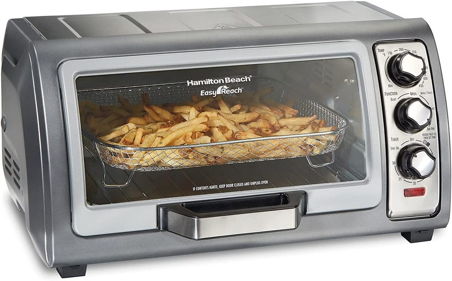 Hamilton Beach 31123D Easy-Clean Countered Knobs Convection Toaster Oven