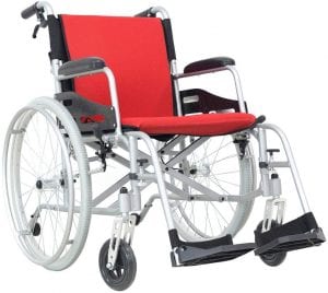 Hi-Fortune Magnesium Folding Wheelchair With Brakes