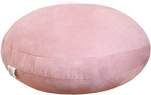 Hodeco Round Suede Polyester Fill Throw Pillows