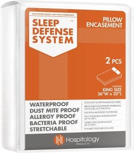 Hospitology Products Stretchable Pillow Protectors, 2-Pack