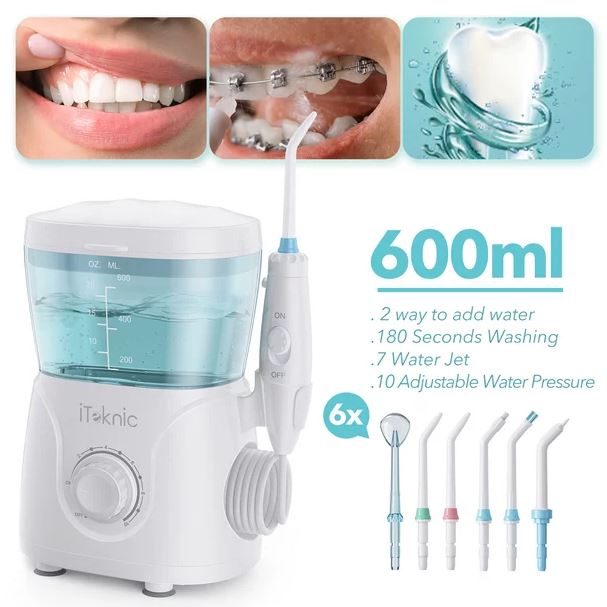 iTeknic Adjustable Dental Water Flosser & Oral Irrigator