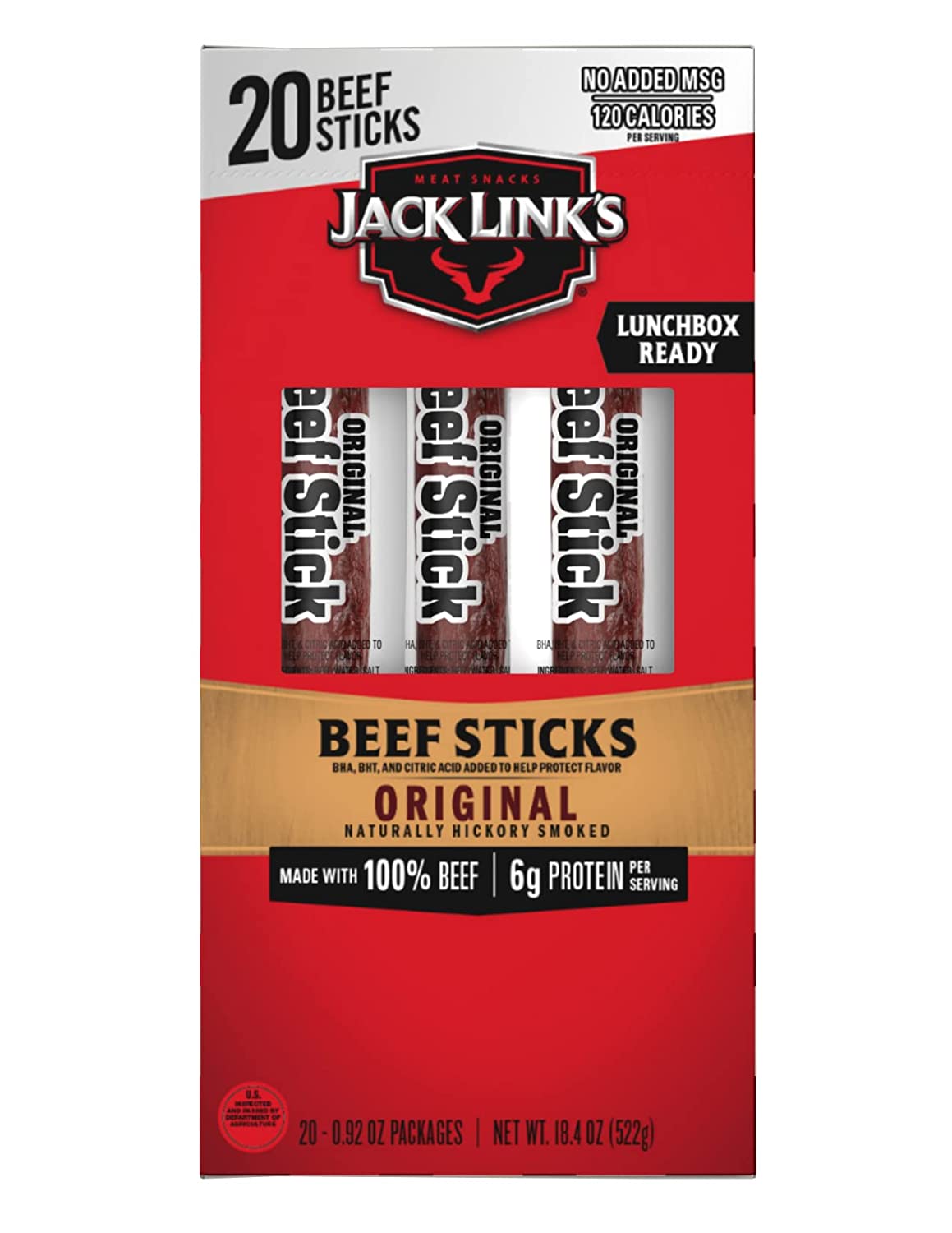Jack Link’s Original Natural Hickory Smoked Beef Sticks