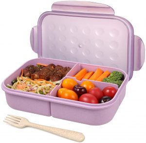 Jeopace Wheat Fiber Bento Lunchbox For Girls