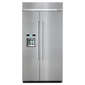 KitchenAid 25 Cubic Foot Built-In Side by Side Refrigerator, Stainless Steel