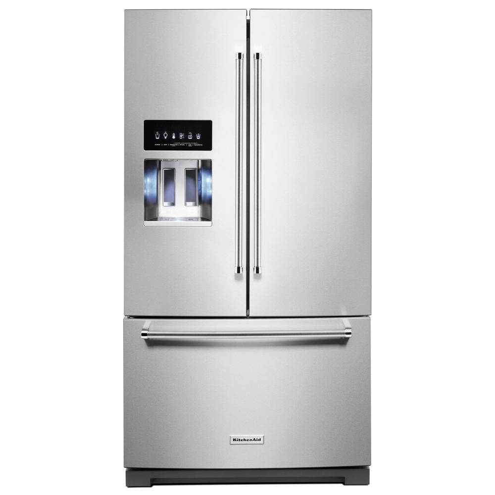 KitchenAid 27 Cubic Feet French Door Refrigerator With Exterior Ice & Water