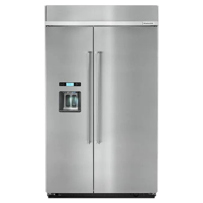 KitchenAid 29.5 Cubic Foot Built-In Side-By-Side Refrigerator With Ice Maker
