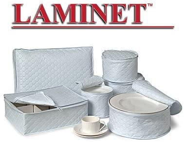 NEW Protector Dishes Details about    Tabletop Quilted Vinyl Dinnerware Storage Set of 6 