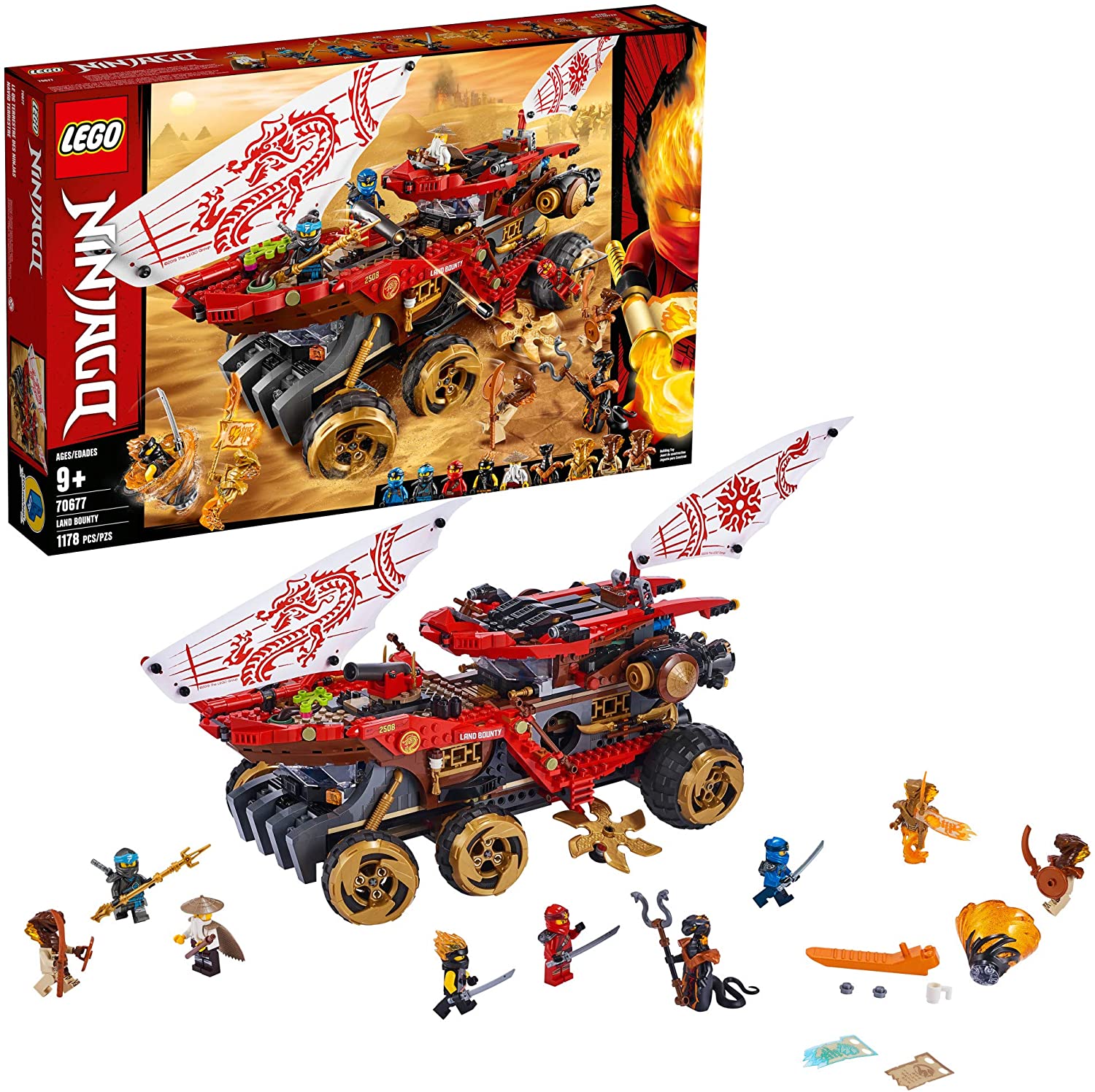 LEGO NINJAGO Weaponized Land Bounty Truck Building Set, 1,178-Piece