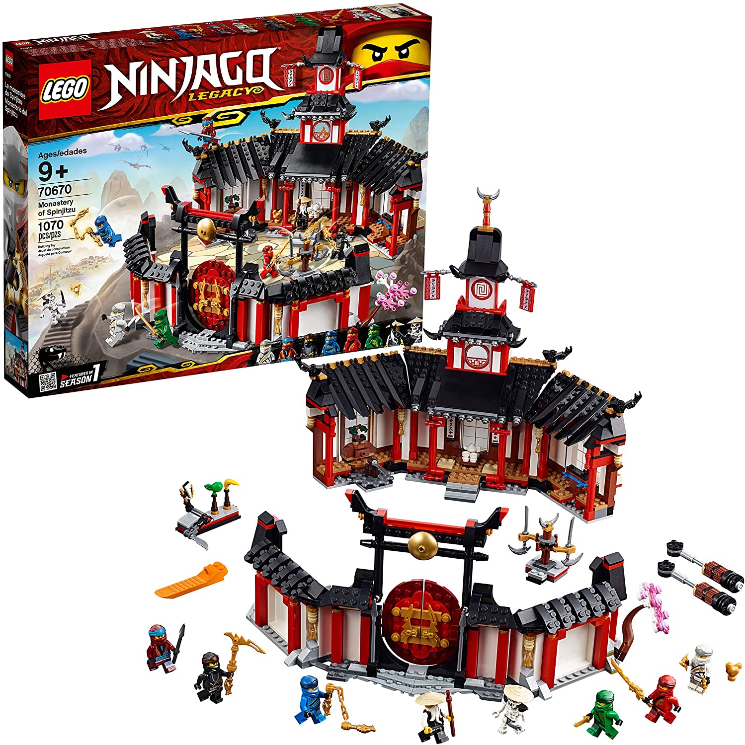 LEGO NINJAGO Imaginative Legacy Monastery Building Kit, 1,070-Piece