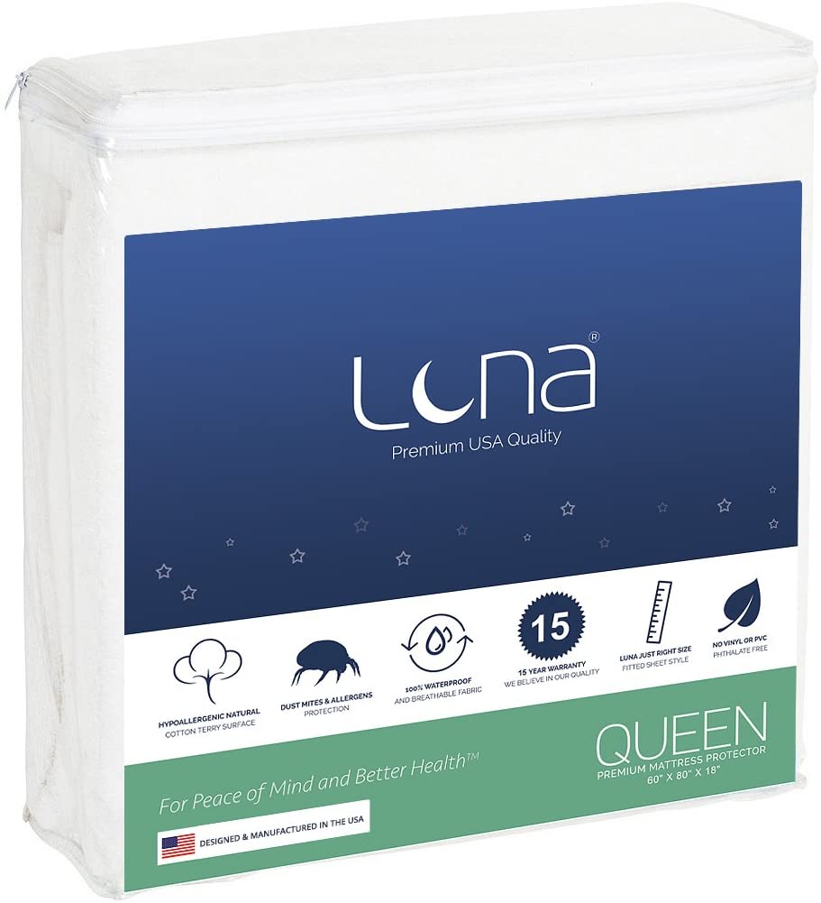 Luna Hypoallergenic Waterproof Mattress Cover