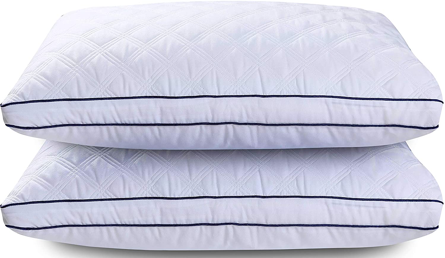 Lux Decor Collection Gusseted Quilted King Size Pillows, Set Of 2