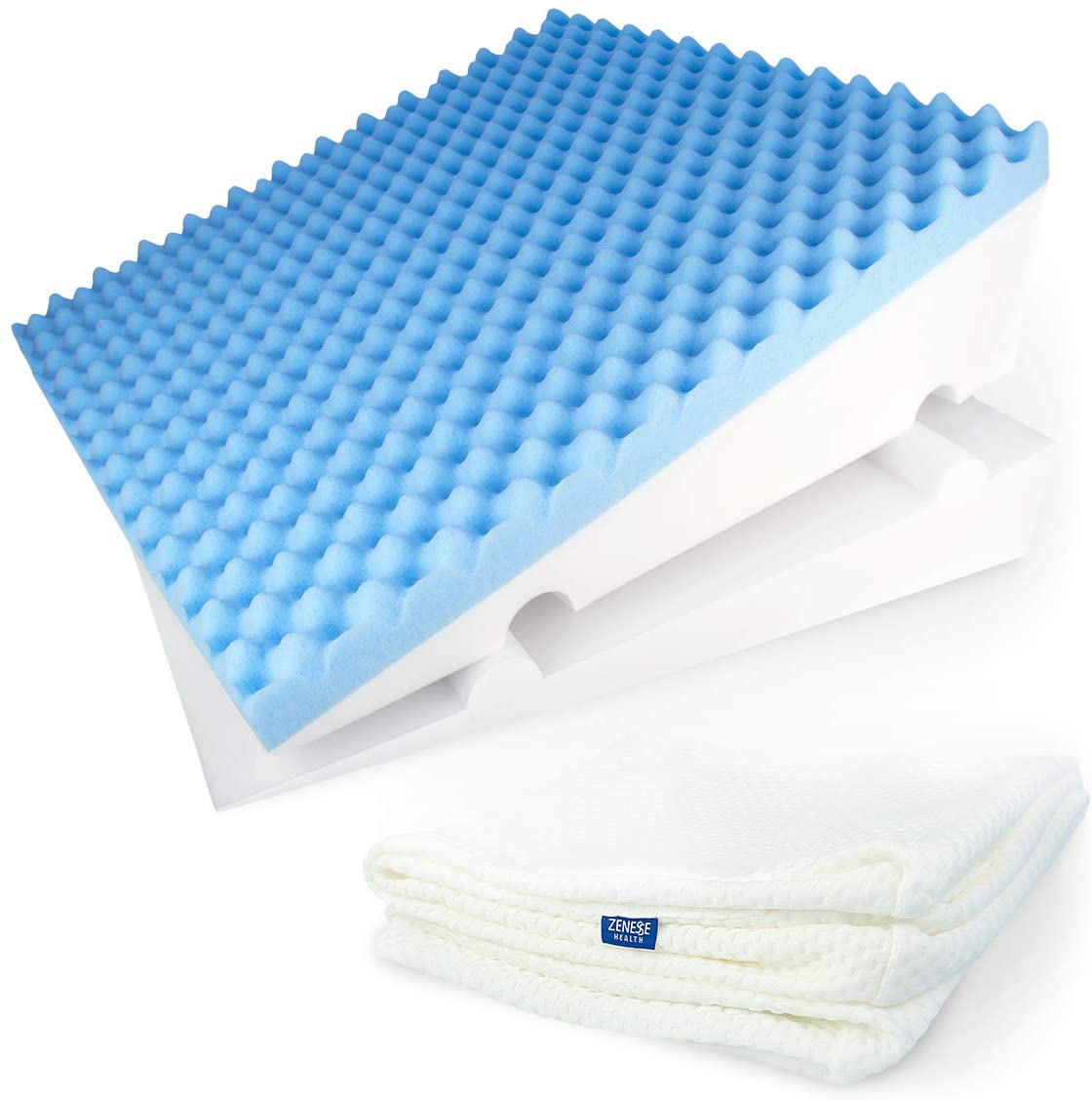 LUXELIFT Adjustable Memory Foam Bed Wedge Pillow