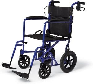 Medline Folding Transport Wheelchair With Brakes