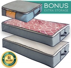 Mill & Mint Clear Windows Under Bed Storage, 3-Pack