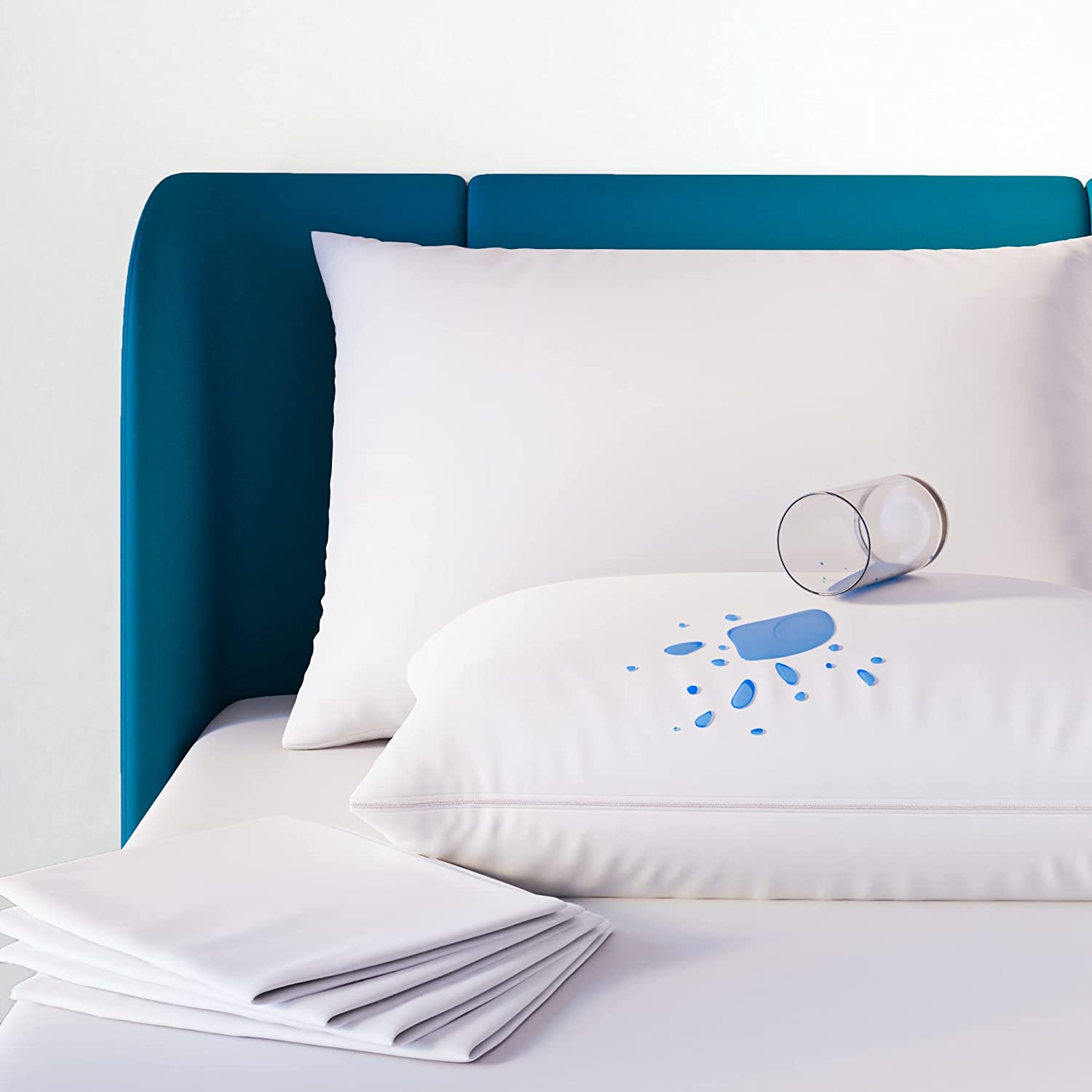Niagara Sleep Solution Jersey Pillow Protectors, 4-Pack