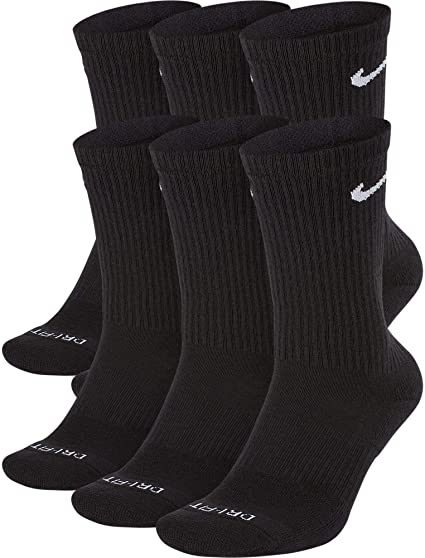 Nike Men’s Everyday Plus Cushion Crew Socks, 6-Pair