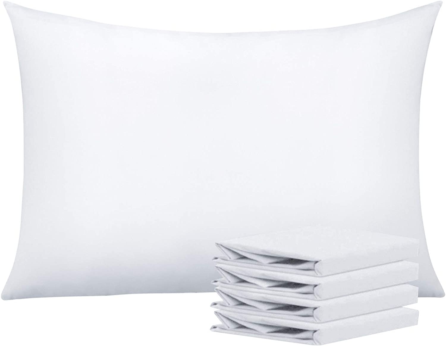 NTBAY Premium Easy Care White Pillowcases, 4-Pack