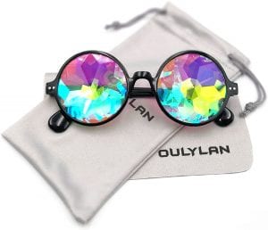 Oulylan Kaleidoscope Rainbow Prism Sunglasses