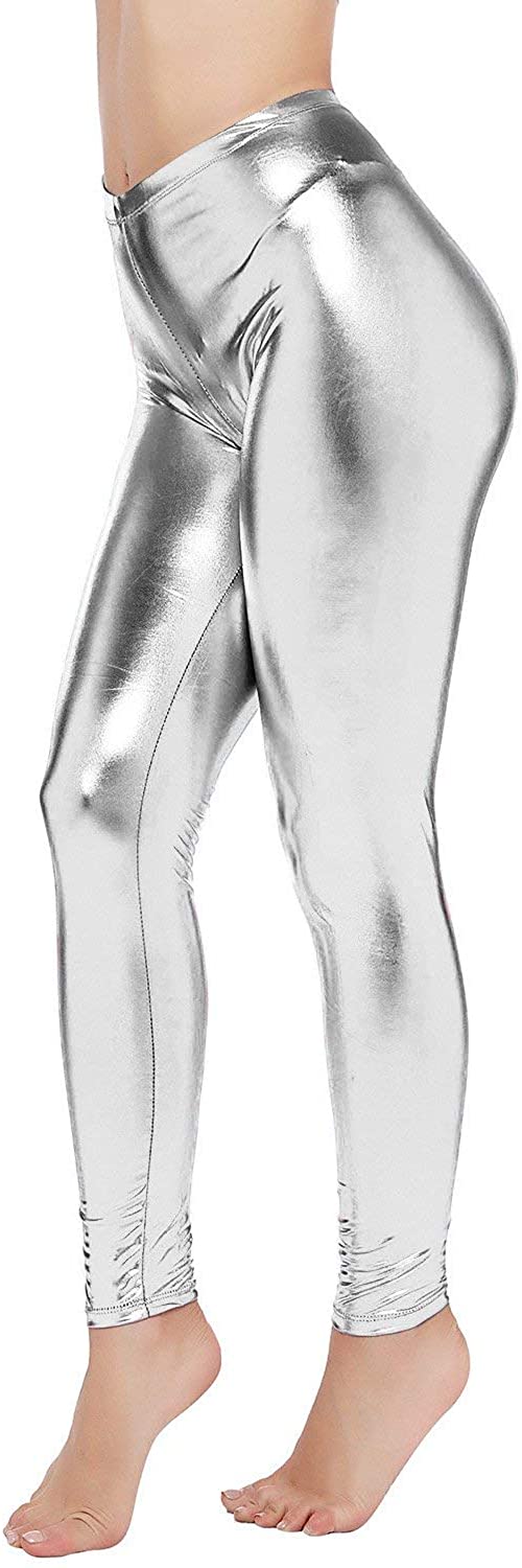 PINKPHOENIXFLY Figure-Hugging Anti-Wrinkle Metallic Women’s Pants