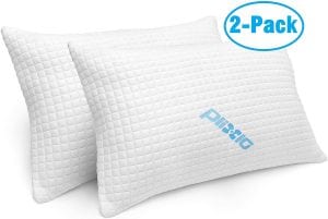 Plixio Bamboo Memory Foam Pillows, 2-Pack