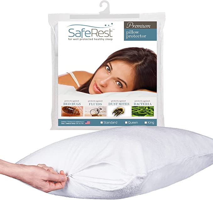 SafeRest Cotton Noiseless Pillow Protector