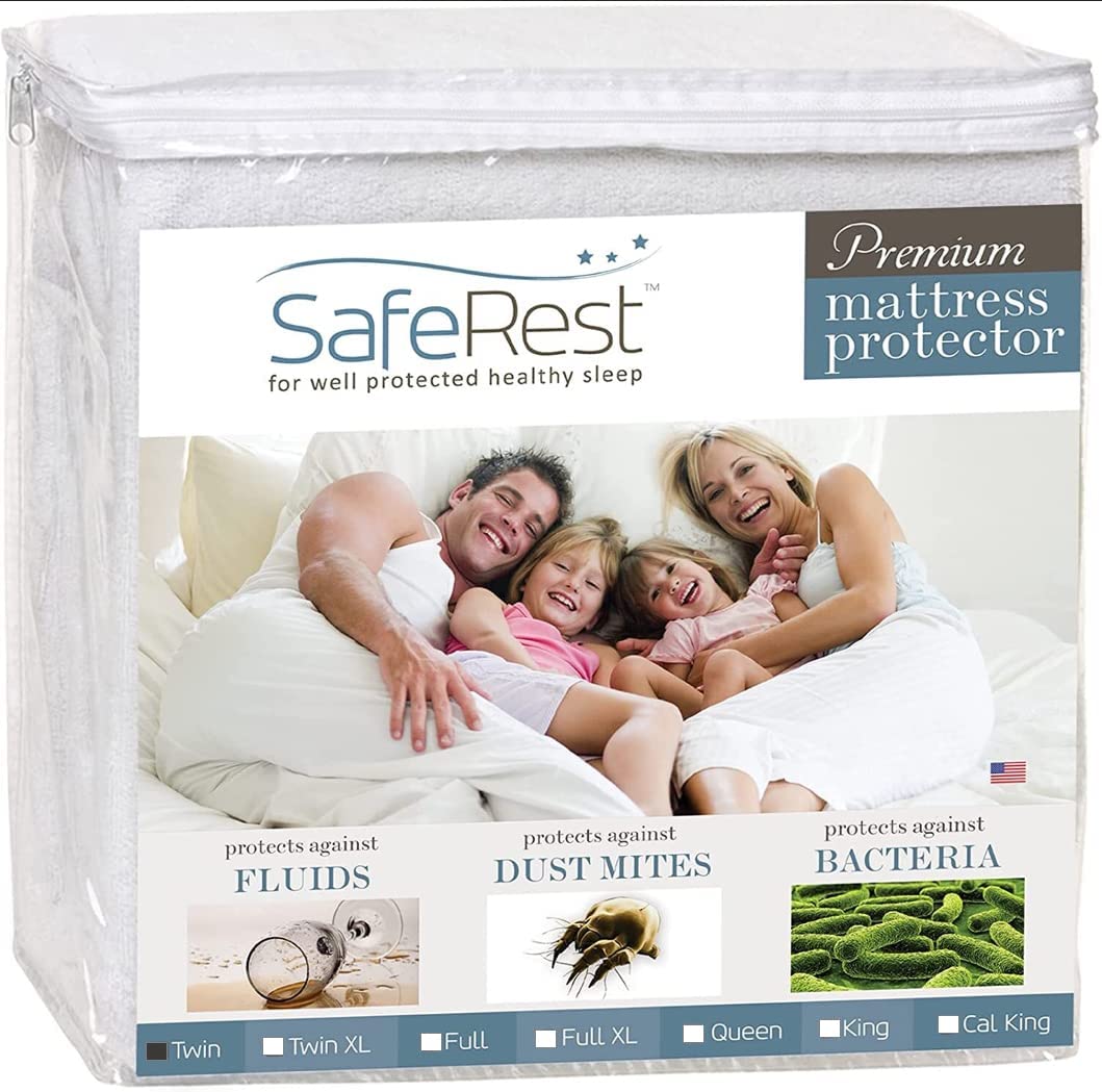 SafeRest Hypoallergenic Waterproof Twin Mattress Protector