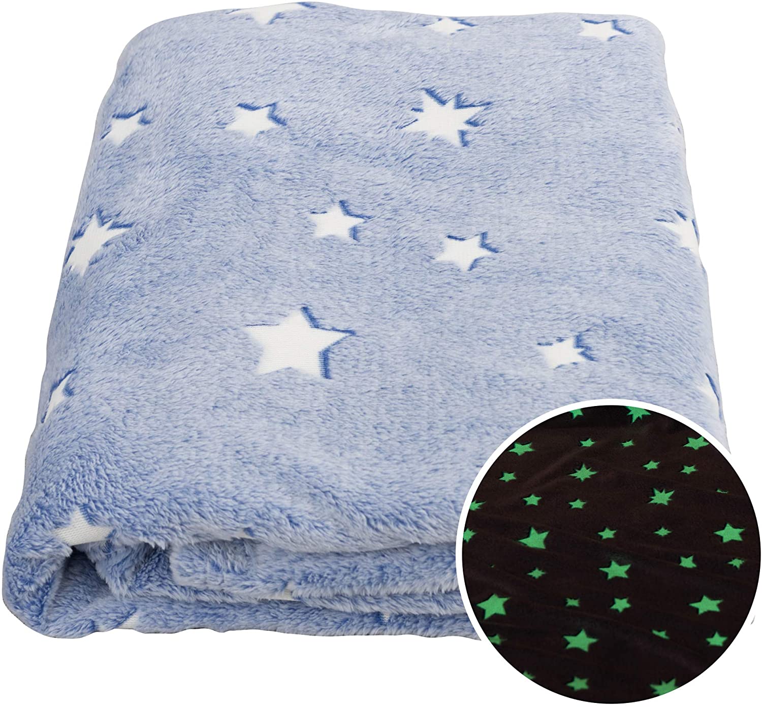 Glow in The Dark Throw Blanket Soft Plush Blanket Fun Gift for Kids Girls Boys 