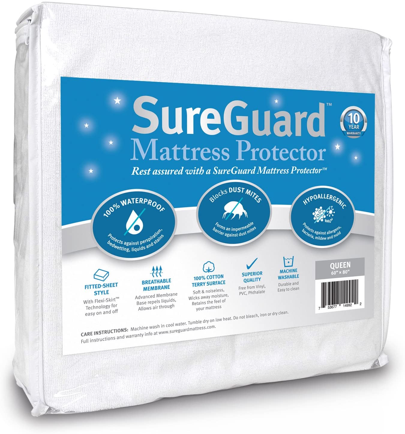 SureGuard Dust Mite Blocking Mattress Cover