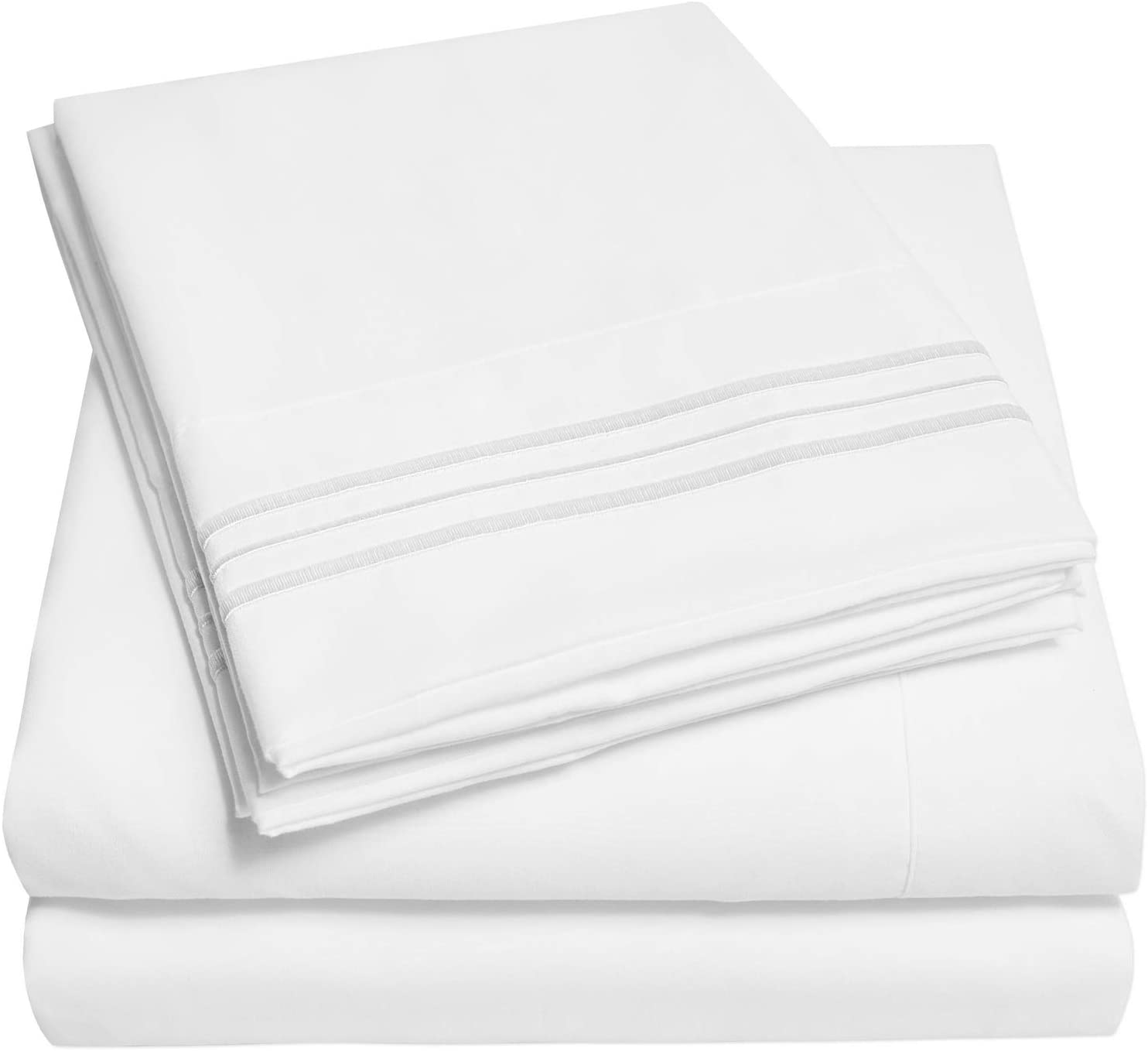 Sweet Home Collection Wrinkle Resistant Full Microfiber Sheets, 4-Piece