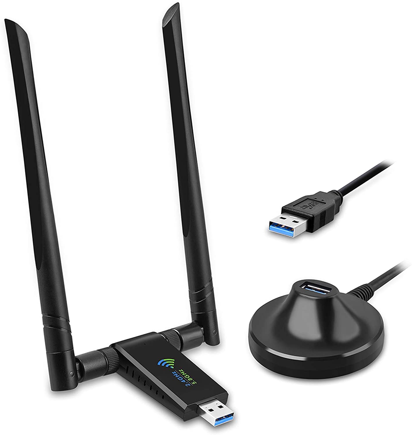 Techkey Ultra Fast Easy Install USB WiFi Adapter Antenna