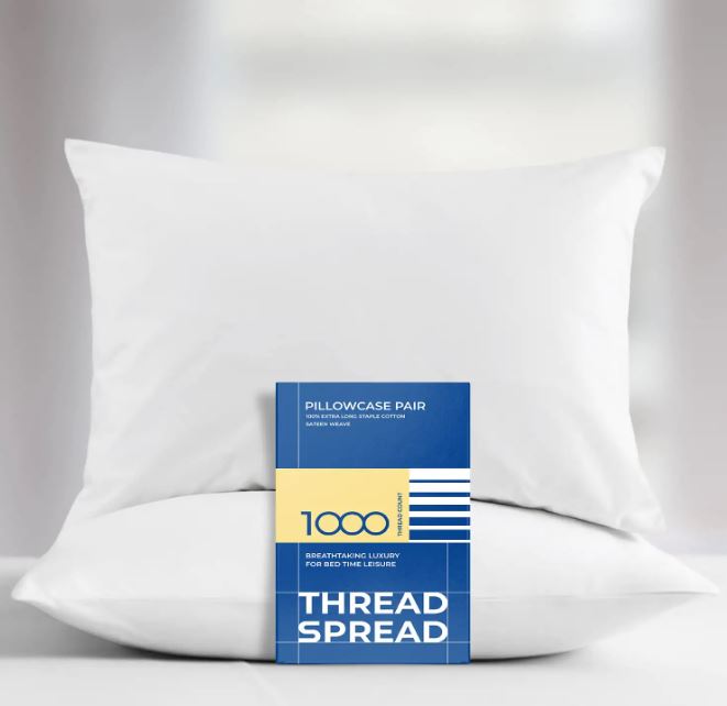 Thread Spread Crisp & Smooth White Pillowcases, 2-Pack
