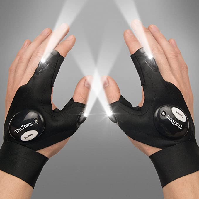 ThxToms Battery Powered Flashlight LED Gloves