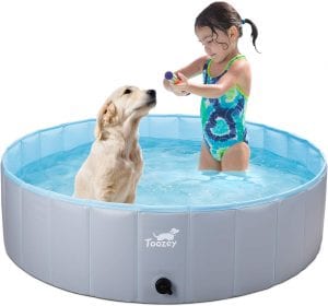 Toozey Foldable PVC Slip Resistant Dog & Kiddie Pool