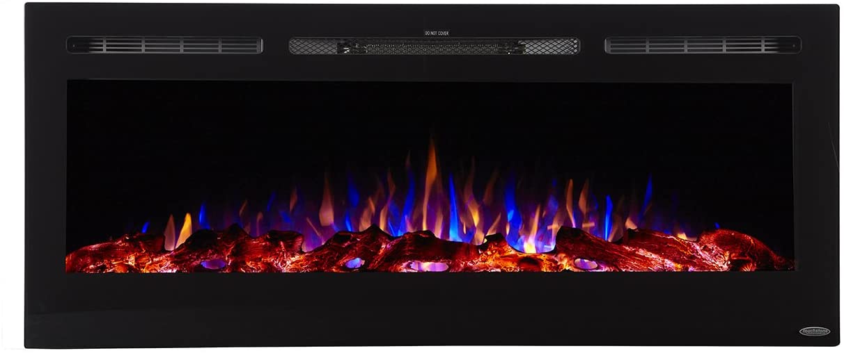 Touchstone Sideline Wall Recessed Electric Fireplace
