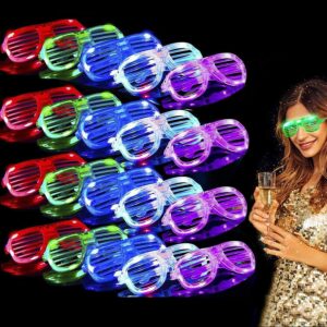 TURNMEON Reusable Long-Lasting LED Glasses, 20-Pack