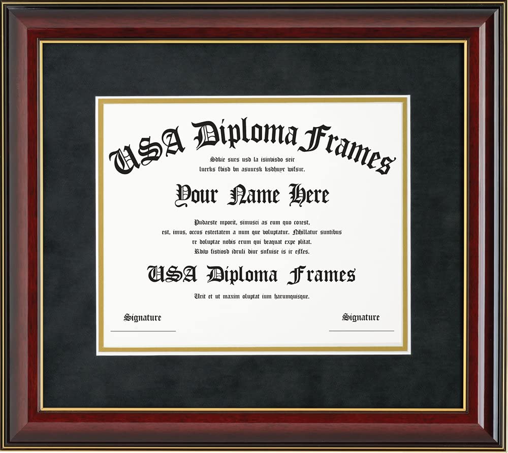 USA Diploma Frames Custom-Built Real Wood Diploma Frame