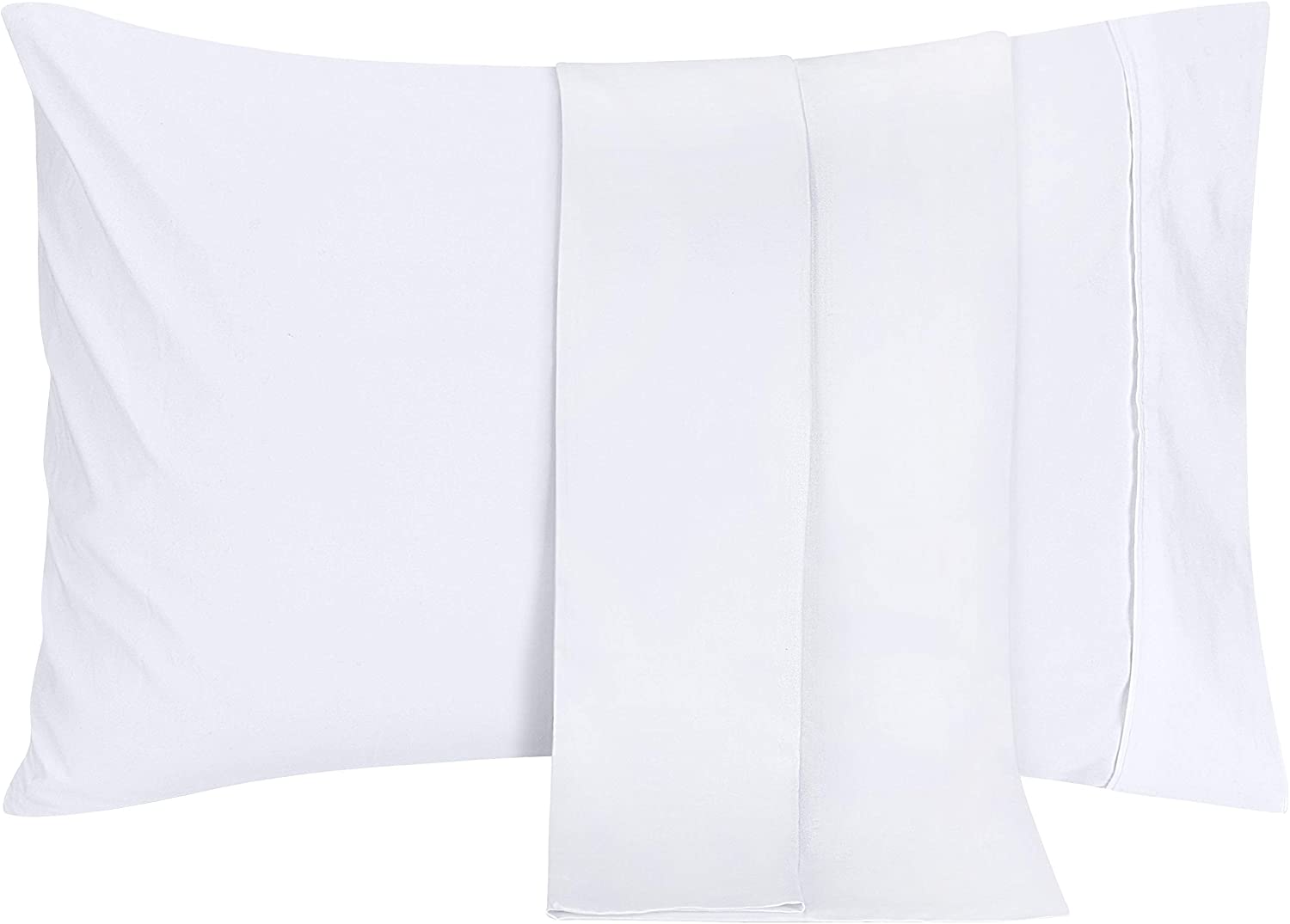Utopia Bedding Skin-Friendly Microfiber White Pillowcases, 2-Pack