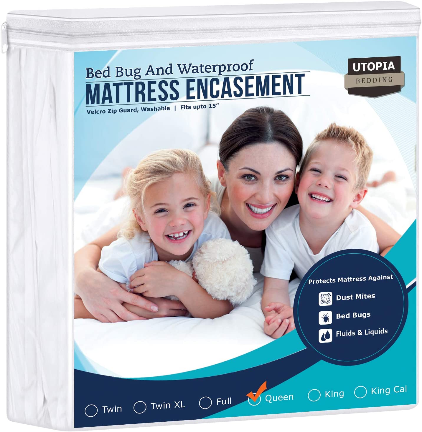 Utopia Bedding Ultra Soft Waterproof Queen Mattress Protector