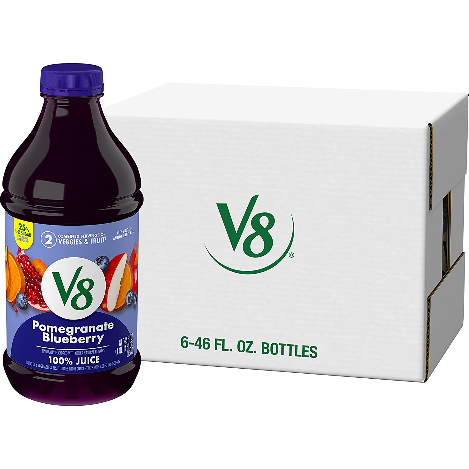 V8 Nutrient-Rich Pomegranate Blueberry Juice, 6-Pack