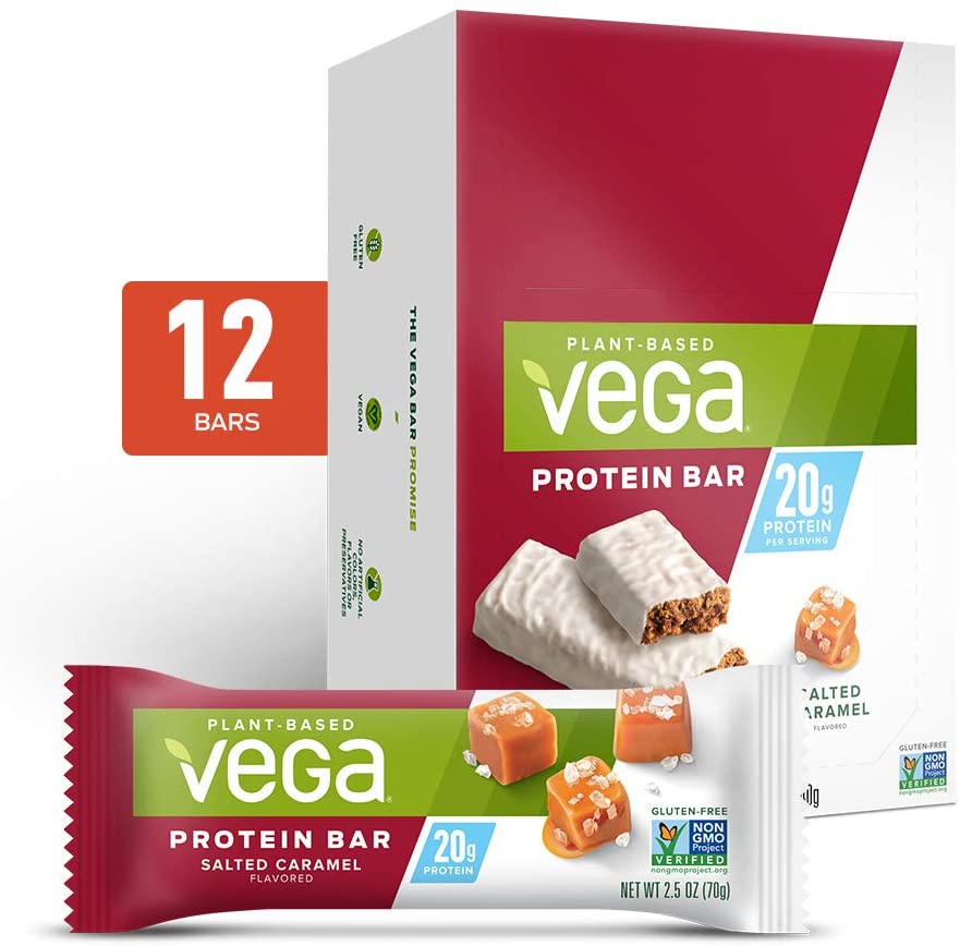 Vega Real Food Chewy Protein Bars, Salted Caramel