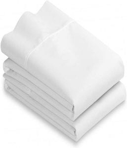 White Wrinkle-Free Long-Lasting White Pillowcases, 2-Pack