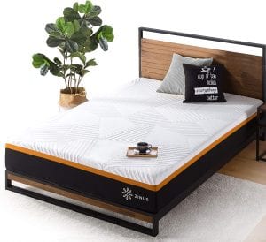 Zinus Copper Pocketed Coil Memory Foam Cooling Mattress