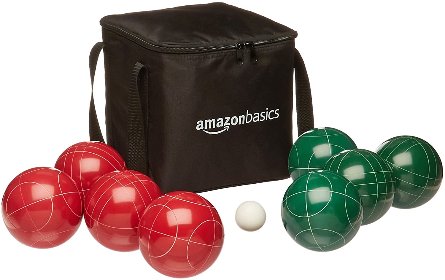 AmazonBasics Full-Size Bocce Ball Set & Soft Carry Case