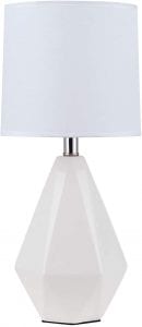 Ambimall Modern Ceramic White Table Lamp
