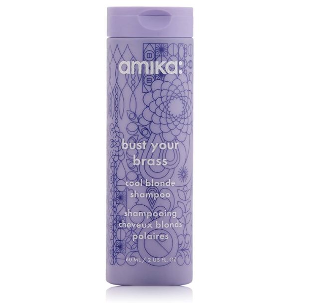 amika Bust Your Brass Ultra-Violet Blonde Purple Shampoo, 2-Ounce