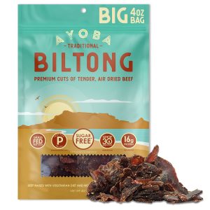 Ayoba Biltong On-The-Go Snack Beef Jerky Cuts, 4-Ounce