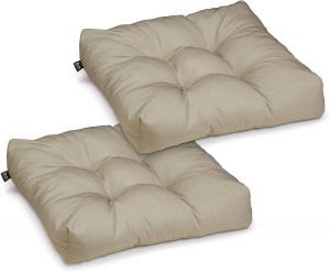 Classic Accessories Water-Resistant Square Patio Chair Cushion, 2-Pack