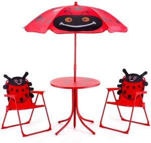 Costzon Ladybug Non-Toxic Kid’s Outdoor Table & Chairs